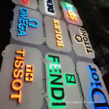 Outdoor 3D  Acrylic Backlit & Frontlit LED  Rimless Channel Letter for Store